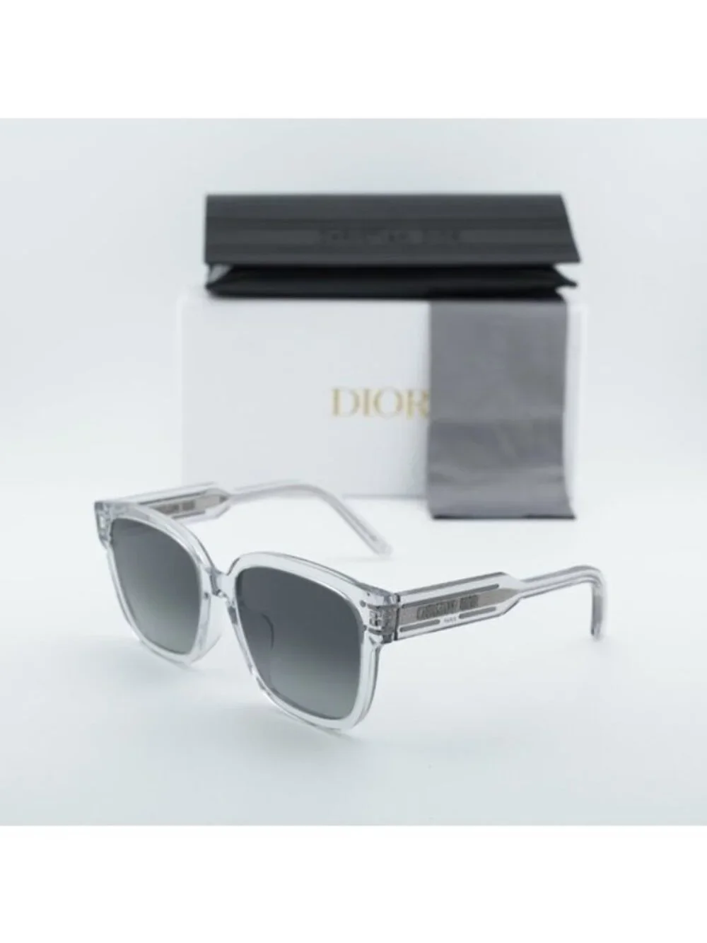Dior DIORSIGNATURE S7F 45A1 Square Sunglasses - Transparent Grey